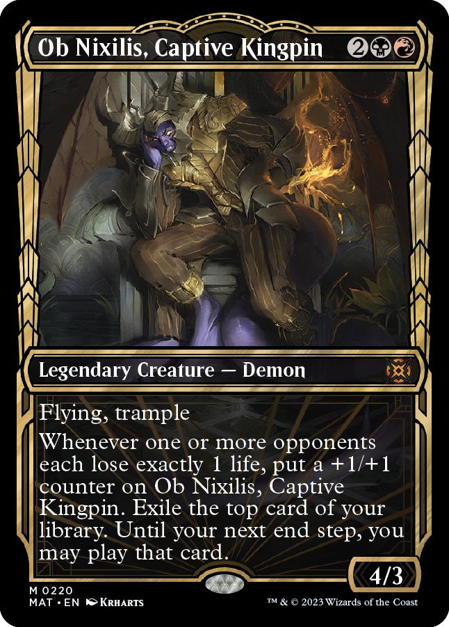 (英)【ハローFoil】囚われの黒幕、オブ・ニクシリス / Ob Nixilis, Captive Kingpin【MAT】 No.220