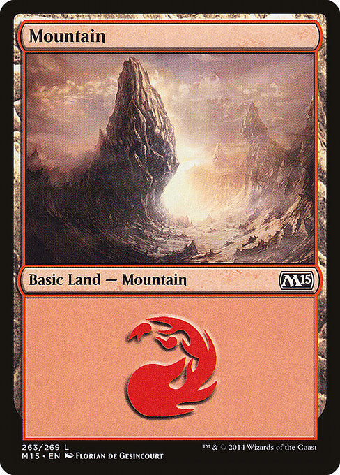 (英)【Foil】山 / Mountain【M15】 No.263