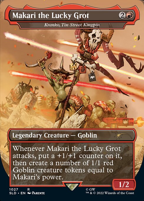 (英)Makari the Lucky Grot[ブリキ通りの重鎮、クレンコ / Krenko, Tin Street Kingpin]【SLD】 Secret Lair x Warhammer 40,000: Orks No.1027