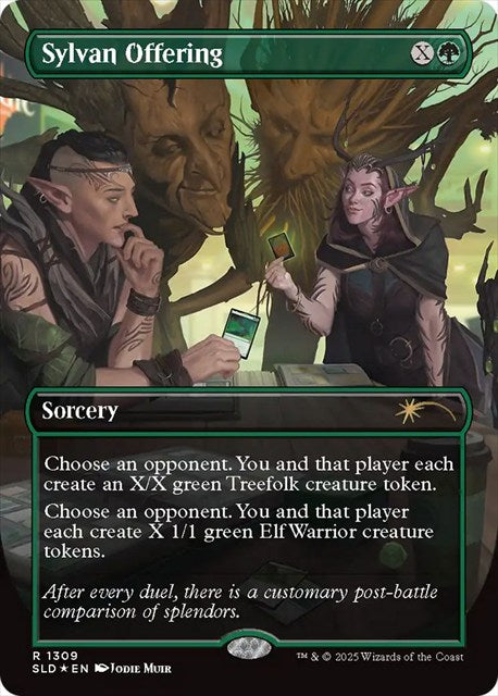 (英)【Foil】森の捧げ物 / Sylvan Offering【SLD】 MagicCon: the Gathering No.1309
