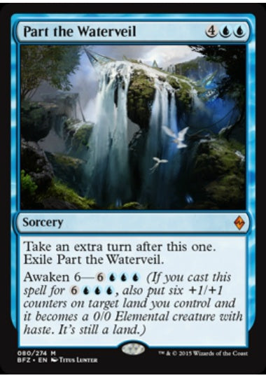 (英)【Foil】水の帳の分離 / Part the Waterveil【BFZ】 No.080