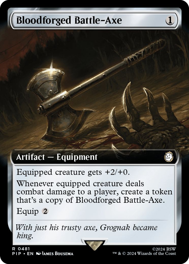 (英)【Foil】血鍛冶の戦斧 / Bloodforged Battle-Axe ★拡張枠★ 【PIP】 No.0481