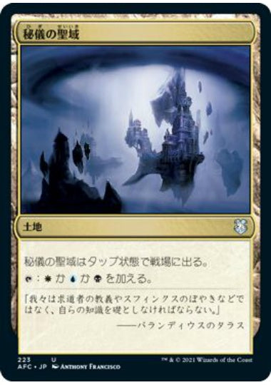 (日)秘儀の聖域 / Arcane Sanctum【AFC】 No.223