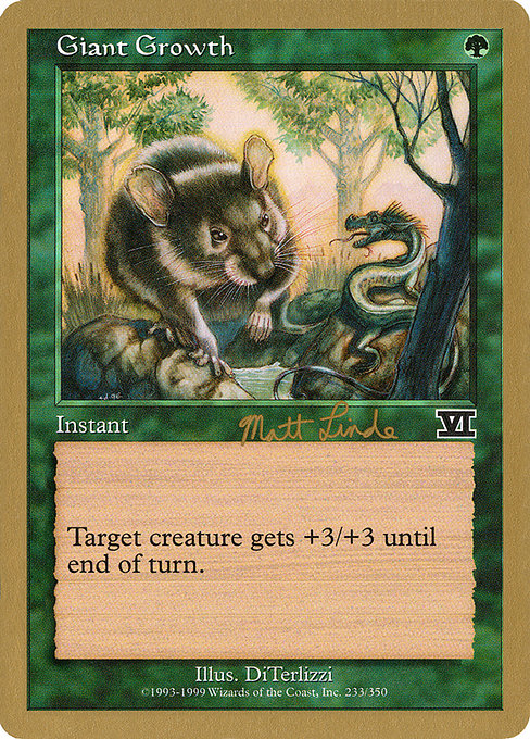 (英)巨大化 / Giant Growth【WC99】 World Championship Decks 1999 Matt Linde 金枠 No.045