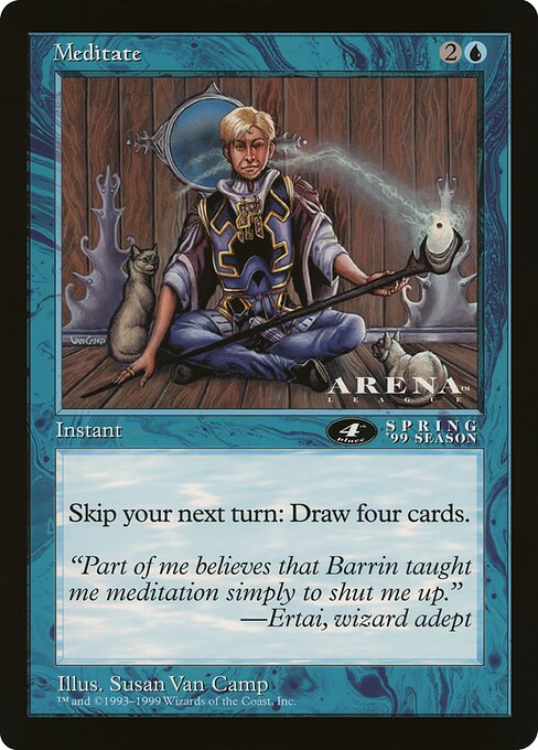 (英)瞑想 / Meditate【PRM】 アリーナプロモ 4th Place 【Oversized Card】 BIG-PRM-087 ※トーナメントで使用することはできません。