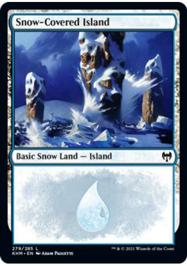 (英)【Foil】冠雪の島 / Snow-Covered Island【KHM】 No.279