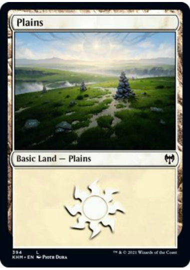 (英)平地 / Plains【KHM】 統率者デッキ収録 No.394