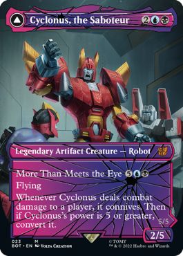 (英)妨害工作員、サイクロナス / Cyclonus, the Saboteur - サイバトロンの戦闘機、サイクロナス / Cyclonus, Cybertronian Fighter【BOT】 シャッタード・グラス版 No.023