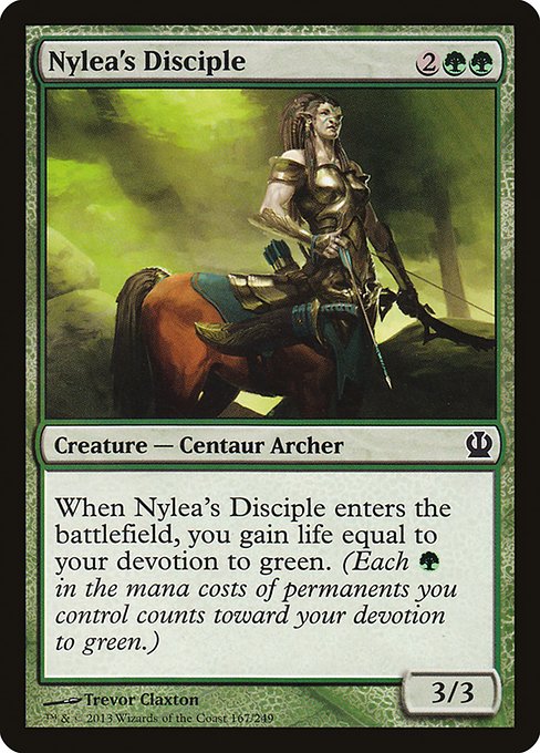 (英)【Foil】ナイレアの信奉者 / Nylea's Disciple【THS】 No.167