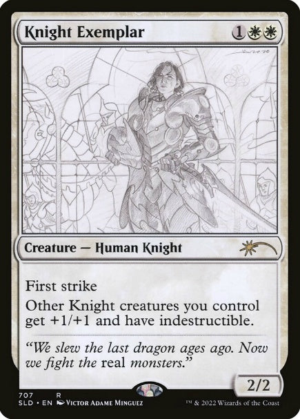 (英)【Foil】模範の騎士 / Knight Exemplar【SLD】Artist Series: Victor Adame Minguez No.707