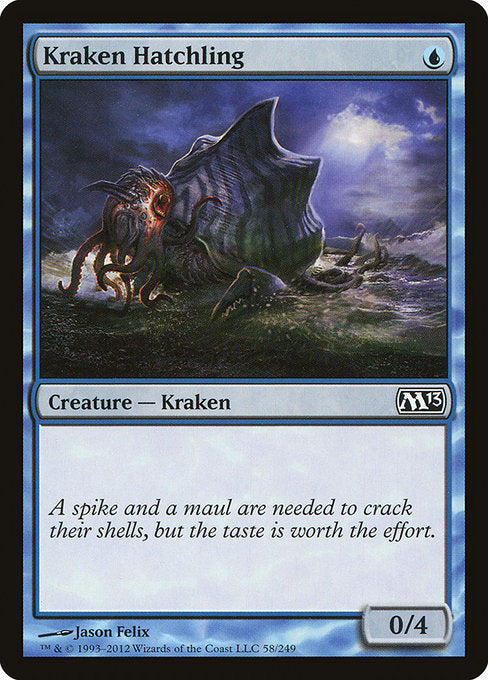 (英)【Foil】クラーケンの幼子 / Kraken Hatchling【M13】 No.058
