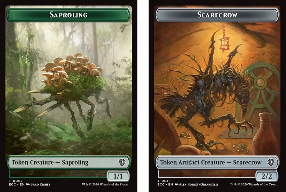 (英)苗木トークン / Saproling Token No.007 - カカシトークン / Scarecrow Token 【ECC-TOKEN】 No.011
