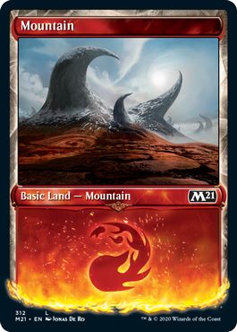 (英)【Foil】山 / Mountain ★ショーケース枠★ 【M21】 No.312