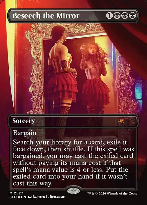 (英)【Foil】鏡に願いを / Beseech the Mirror ★ボーダーレス★ 【SLD】 Secret Lair: VIVA LAS RAKDOS No.2527