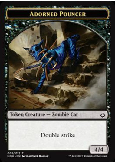 (英)典雅な襲撃者トークン / Adorned Pouncer Token【HOU-TOKEN】 No.001