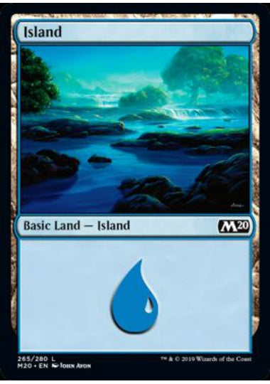 (英)【Foil】島 / Island【M20】 No.265