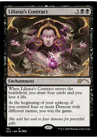 (英)【Foil】リリアナの契約 / Liliana's Contract【SLD】Read the Fine Print No.161