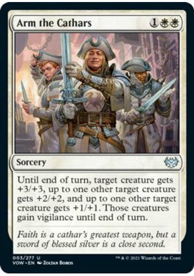 (英)【Foil】聖戦士の帯仗 / Arm the Cathars【VOW】 No.003