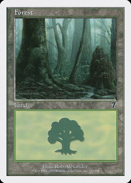 (英)【Foil】森 / Forest【7ED】 No.329
