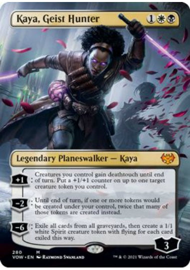 (英)【Foil】霊狩り、ケイヤ / Kaya, Geist Hunter ★ボーダーレス★ 【VOW】 No.280