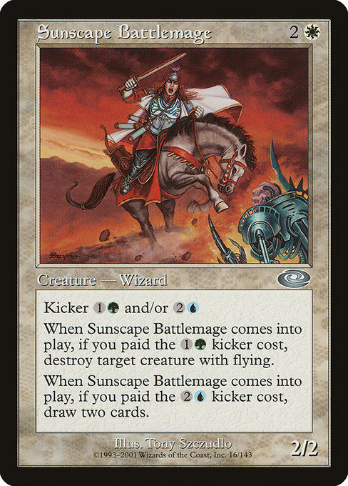 (英)【Foil】陽景学院の戦闘魔道士 / Sunscape Battlemage【PLS】 No.016