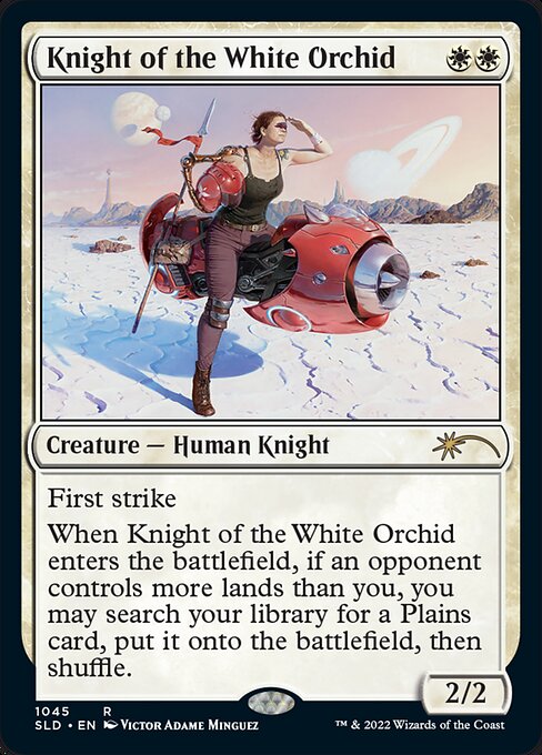 (英)【Foil】白蘭の騎士 / Knight of the White Orchid【SLD】Artist Series: Victor Adame Minguez No.1045