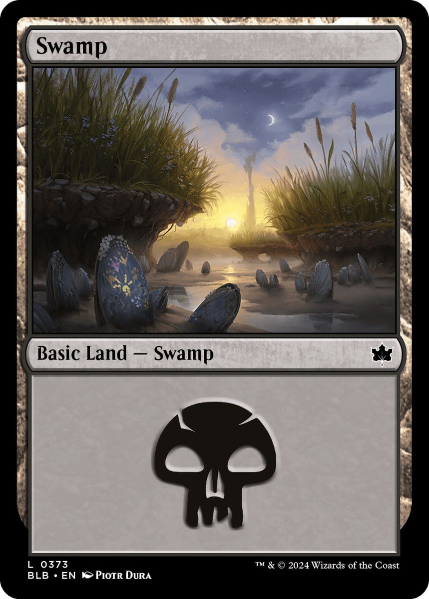 (英)【Foil】沼 / Swamp【BLB】 No.373