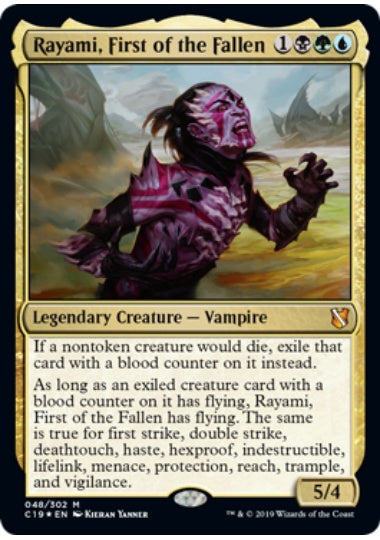 (英)【Foil】最初に堕ちし者、ラヤミ / Rayami, First of the Fallen【C19】 No.048