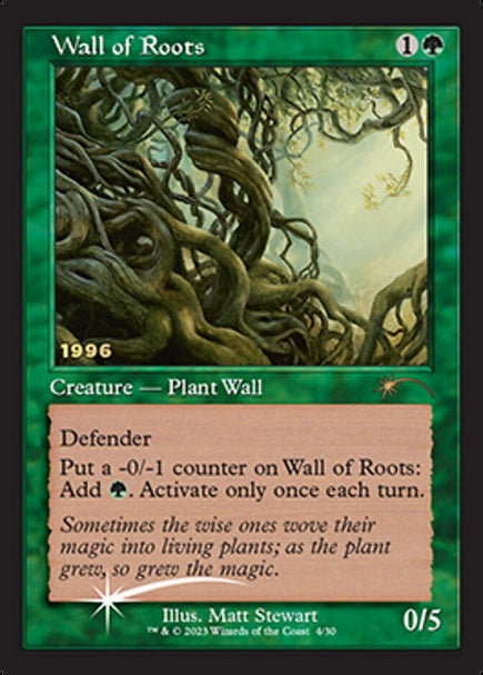(英)【Foil】根の壁 / Wall of Roots【PRM】旧枠 マジック30周年記念プロモ No.045