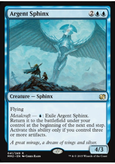 (英)【Foil】銀白のスフィンクス / Argent Sphinx【MM2】 No.041