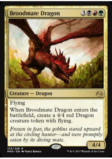(英)【Foil】若き群れのドラゴン / Broodmate Dragon【MM3】 No.153