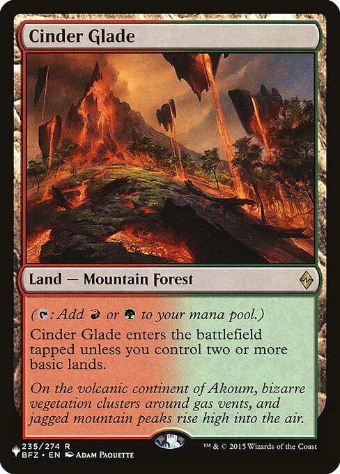 (英)燃えがらの林間地 / Cinder Glade【SLD-C24】 Secret Lair Commander Deck: Raining Cats and Dogs No.049