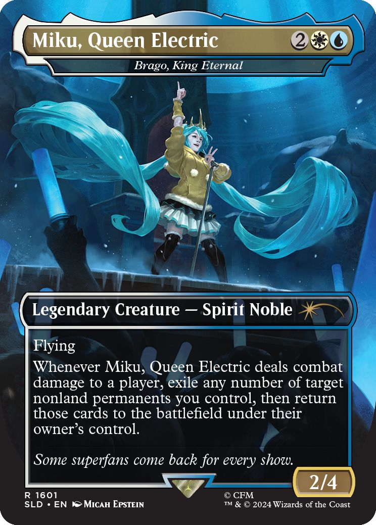 (英)【Foil】電子の女王、ミク / Miku, Queen Electric[永遠王、ブレイゴ / Brago, King Eternal]【SLD】Secret Lair x Hatsune Miku: Winter Diva EN No.1601