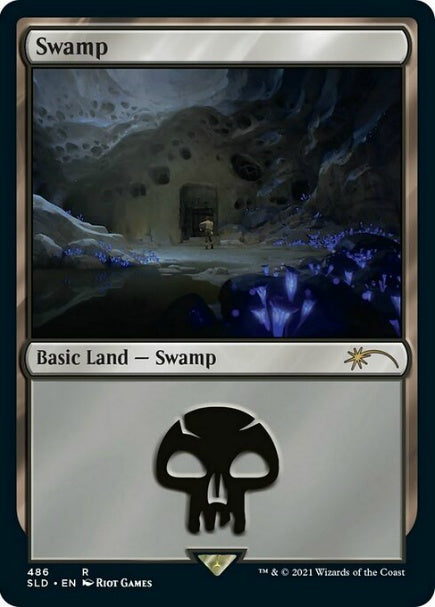 (英)【Foil】沼 / Swamp【SLD】Secret Lair x Arcane: Lands No.486