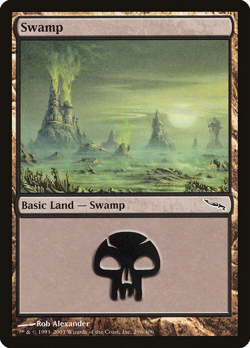 (英)【Foil】沼 / Swamp【MRD】 No.296