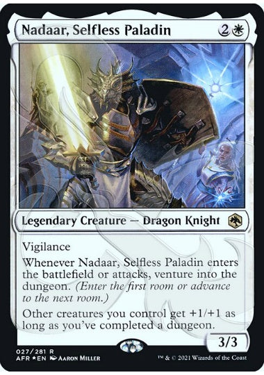 (英)【Foil】無私のパラディン、ナダール / Nadaar, Selfless Paladin ★アンパサンド・カード★【AFR】 No.027