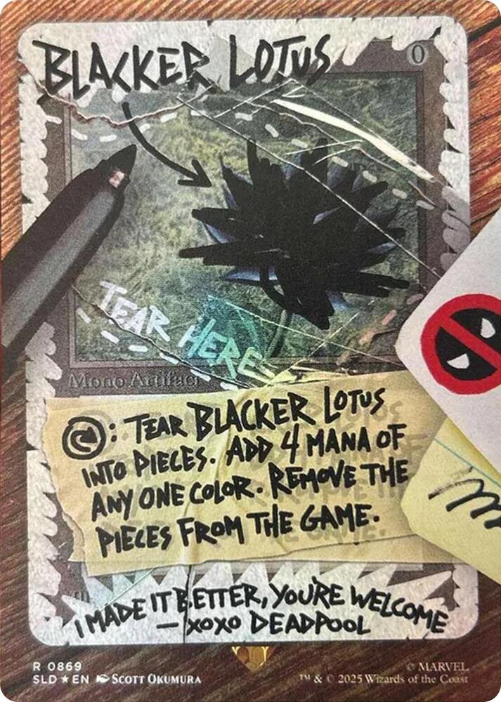 (英)【Foil】Blacker Lotus【SLD】Secret Lair x Marvel's Deadpool No.869