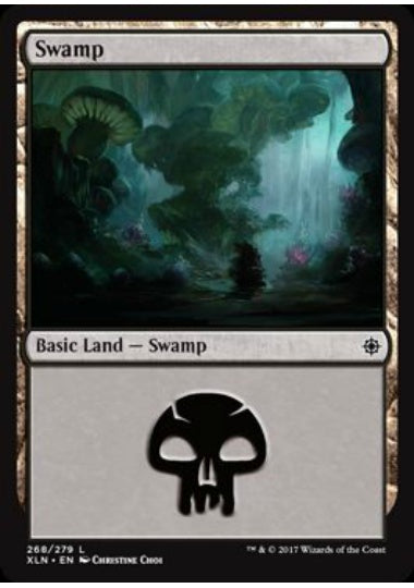 (英)【Foil】沼 / Swamp【XLN】 No.268