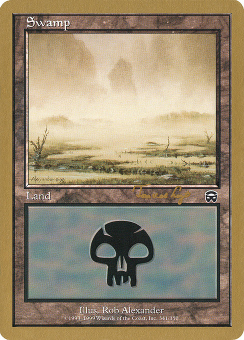(英)沼 / Swamp【WC01】 World Championship Decks 2001 Tom van de Logt 金枠 No.114