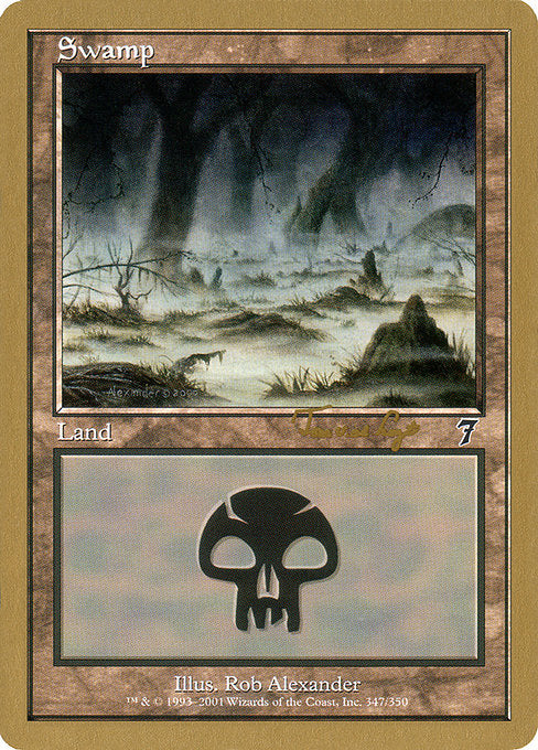 (英)沼 / Swamp【WC01】 World Championship Decks 2001 Tom van de Logt 金枠 No.109