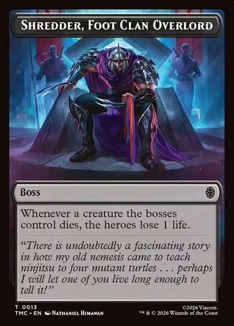 (英)Shredder, Foot Clan Overlord 【TMC-TOKEN】 No.013