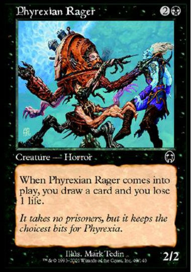 (英)ファイレクシアの憤怒鬼 / Phyrexian Rager【APC】 No.049