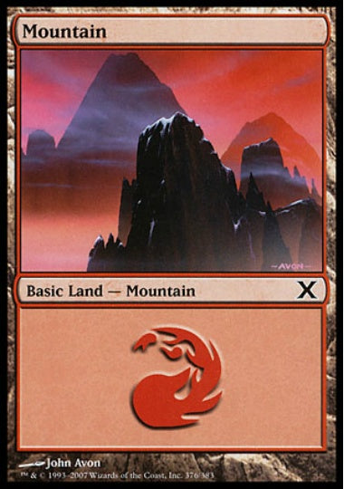 (英)【Foil】山 / Mountain【10E】 No.376