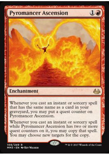 (英)【Foil】紅蓮術士の昇天 / Pyromancer Ascension【MM3】 No.108