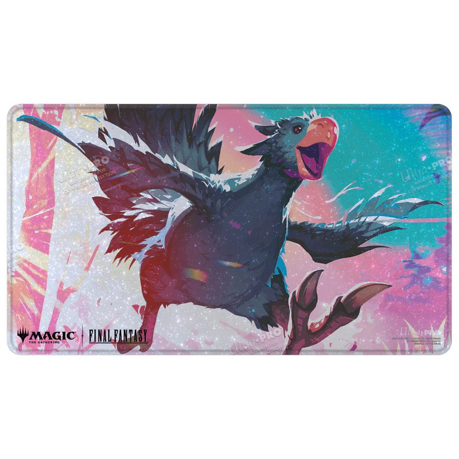【サプライ】 ウルトラプロ 旅するチョコボ(黒) ホロFoilプレイマット / Ultra PRO Traveling Chocobo(Black) Holofoil Playmat(38762) ※発送方法は「ゆうパック」を選択してください。