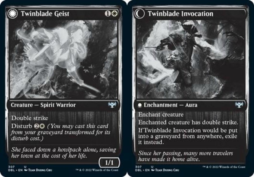 (英)【Foil】双刃の霊 / Twinblade Geist - 双刃の召致 / Twinblade Invocation【DBL】 No.307