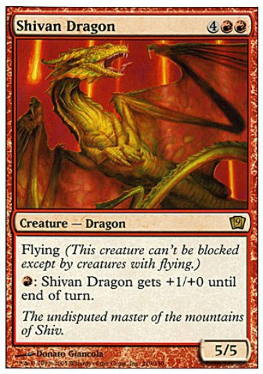 (英)【Foil】シヴ山のドラゴン / Shivan Dragon【9ED】 No.219