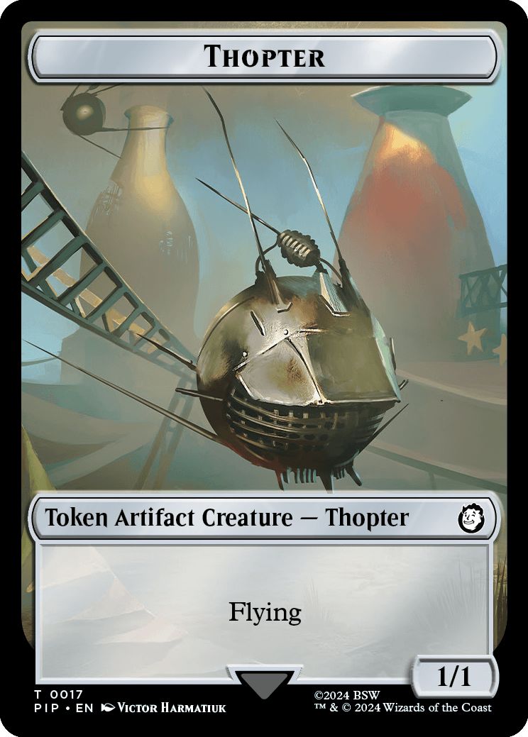 (英)飛行機械トークン / Thopter Token No.017 - 宝物トークン / Treasure Token【PIP-TOKEN】 No.018