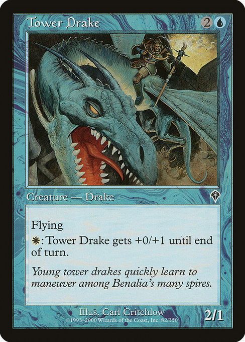 (英)【Foil】塔のドレイク / Tower Drake【INV】 No.082