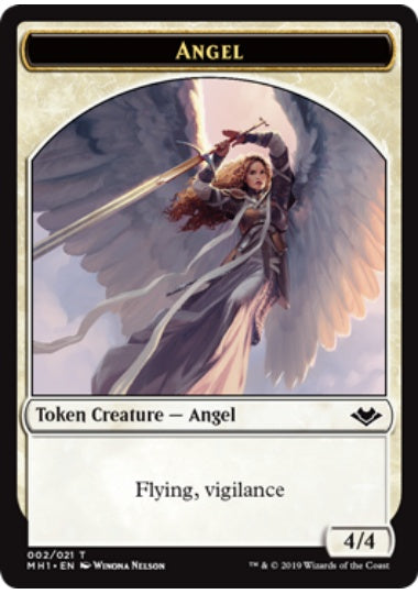 (英)【Foil】天使トークン / Angel Token【MH1-TOKEN】 No.002